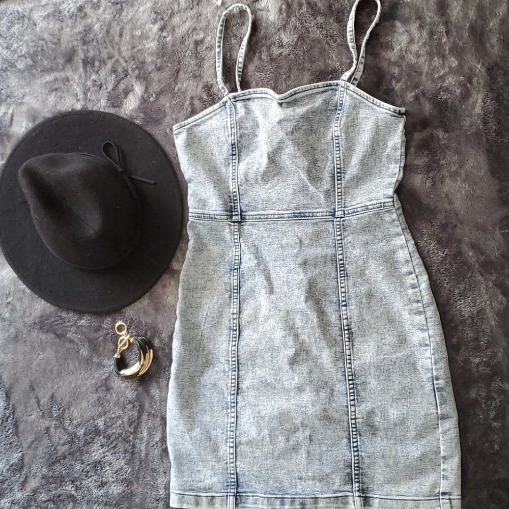 Mini Denim Dress - Picture 6 of 6